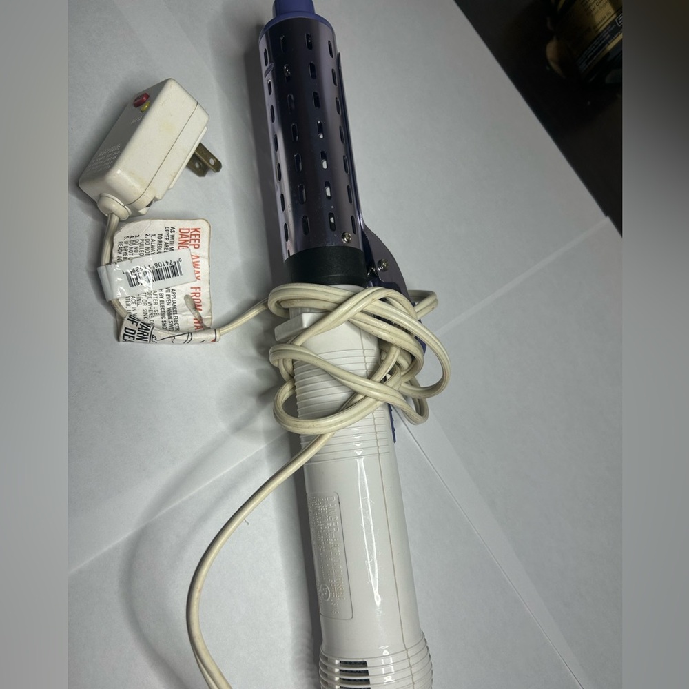 White and purple Hair Styling Tool